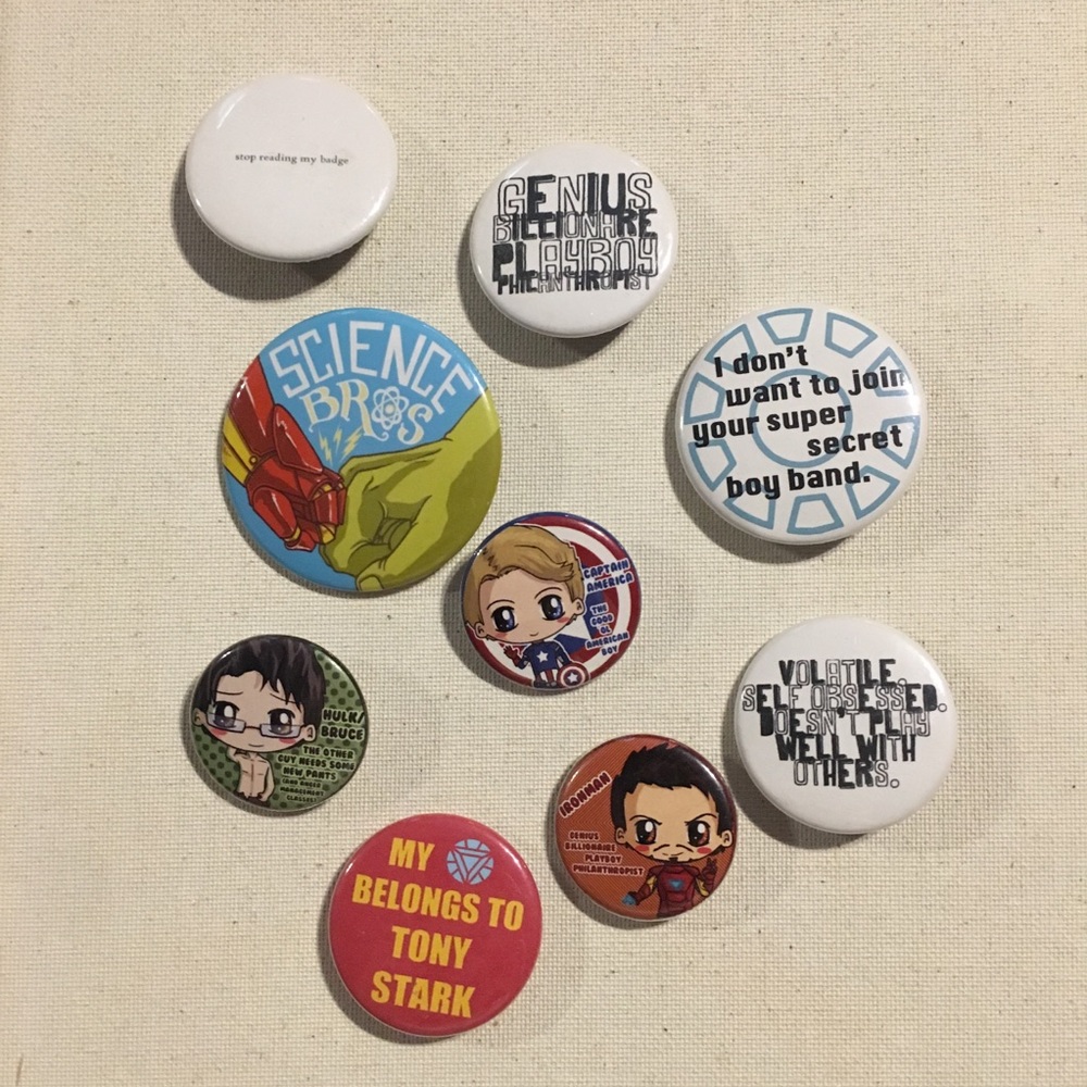 Lot.of Ironman Avengers pins
